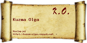 Kuzma Olga névjegykártya